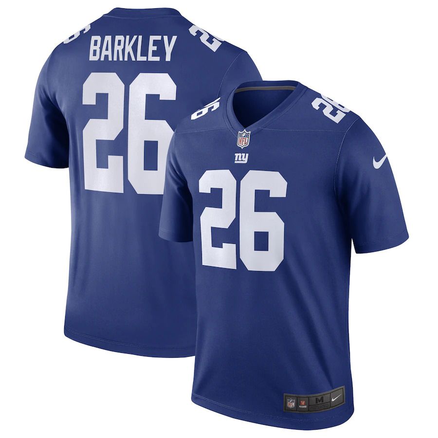 Men New York Giants 26 Saquon Barkley Nike Royal Legend NFL Jersey